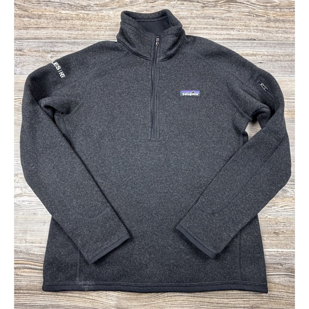 Patagonia Better Sweater Women's S Black  1/4 Zip Pullover Fleece Sleeve Pocket